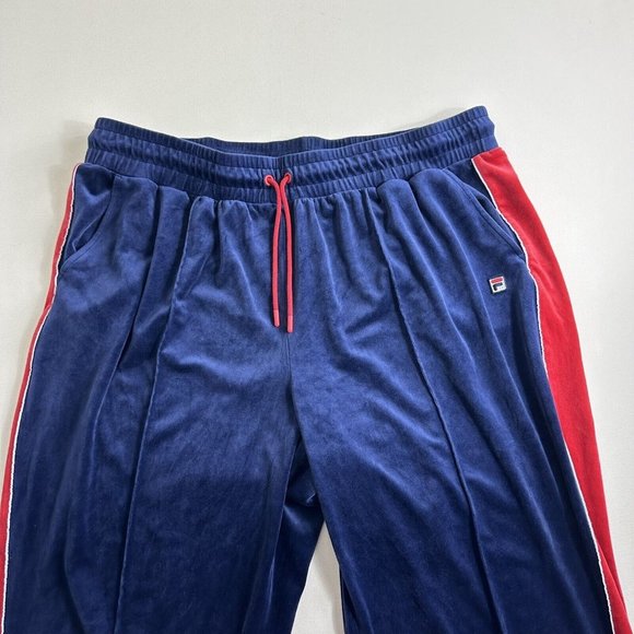 Fila Women's Plus Size Valery Mid-Rise Drawstring Velour Track Pants Size 3X - Picture 5 of 8